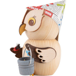 Mini Owl Painter - 7 cm / 2.8 inch