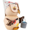 Mini Owl Painter - 7 cm / 2.8 inch