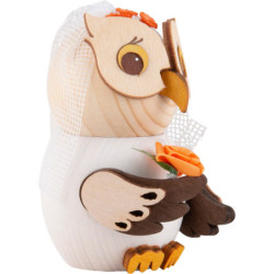 Mini Owl Bride - 7 cm / 2.8 inch
