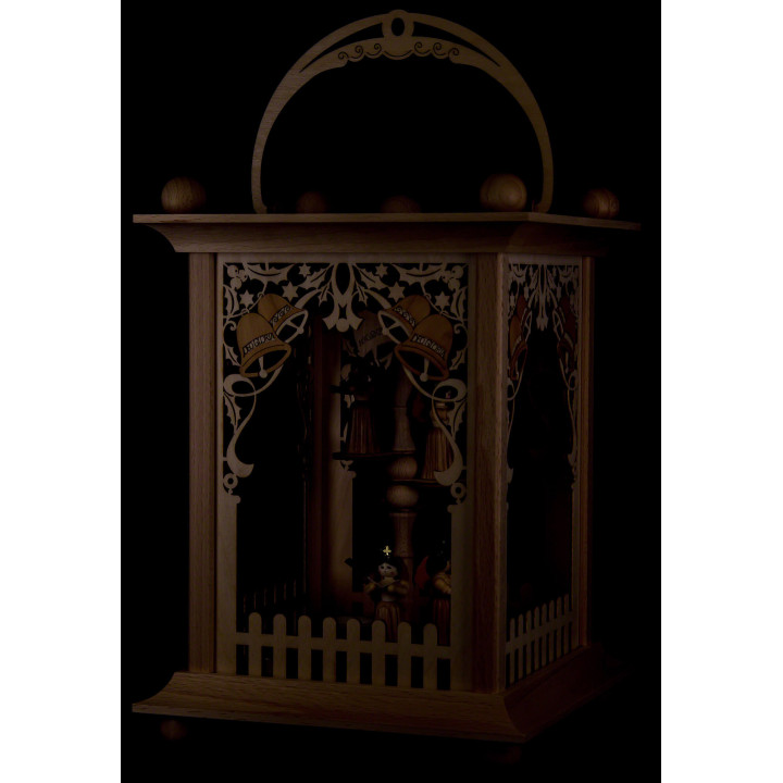 Pyramid Lantern - Bells and Angels - 38 cm / 15 inch