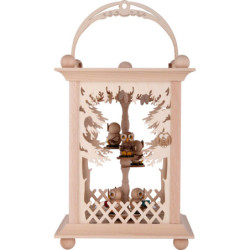 Pyramid Lantern - Forest and Owls - 38 cm / 15 inch