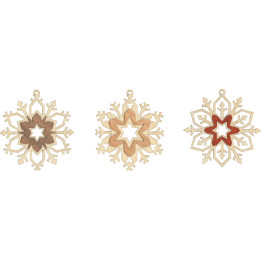 Christbaumschmuck Schneekristalle - 6er-Set - 7 cm