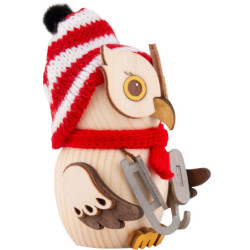 Mini-Eule mit Schlittschuhen - 7 cm