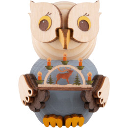 Mini-Eule mit Schwibbogen - 7 cm