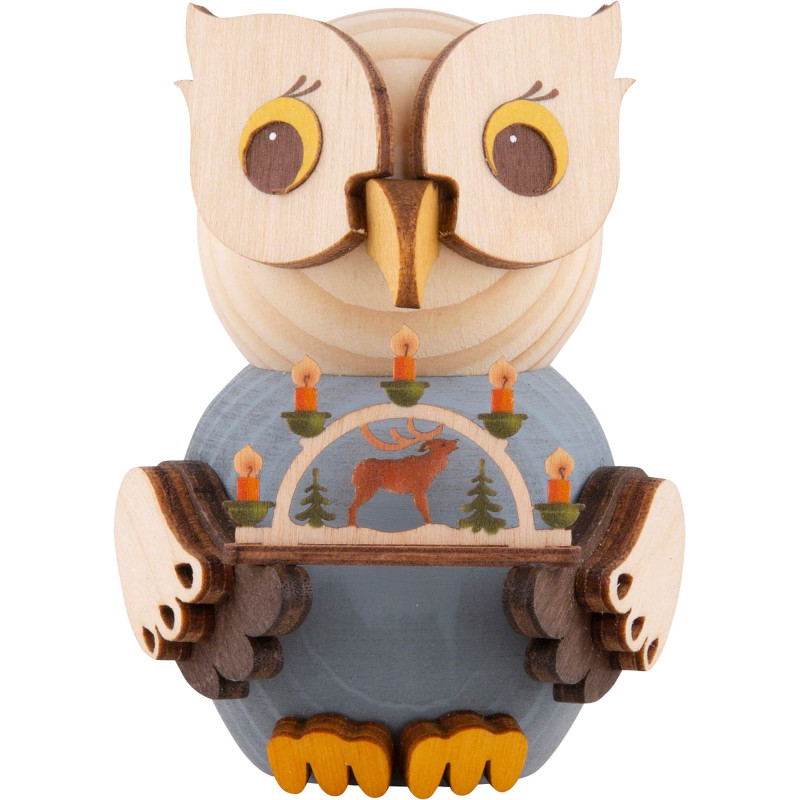 Mini Owl with Candle Arch - 7 cm / 2.8 inch