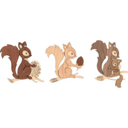 Christbaumschmuck Eichhörnchen - 6er-Set - 7 cm