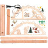 Bastelset Schwibbogen Schneemann - 39x20x5 cm