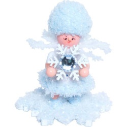 Schneeflöckchen mit Schneekristall - 5 cm