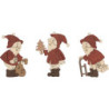 Christbaumschmuck Weihnachtsmann - 6er-Set - 7 cm