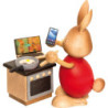 Stupsi Hase im Homeoffice - 12 cm