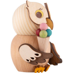 Mini Owl with Ice Cream - 7 cm / 2.8 inch