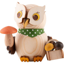 Mini-Eule Pilzsucher - 7 cm