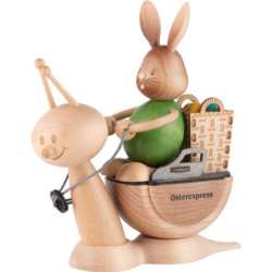 Easter Express with Stupsi Bunny and Snail Sunny - 20 cm / 7.9 inch