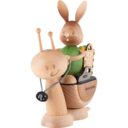 Easter Express with Stupsi Bunny and Snail Sunny - 20 cm / 7.9 inch