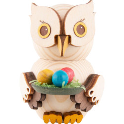 Mini-Eule mit Ostereiern - 7 cm