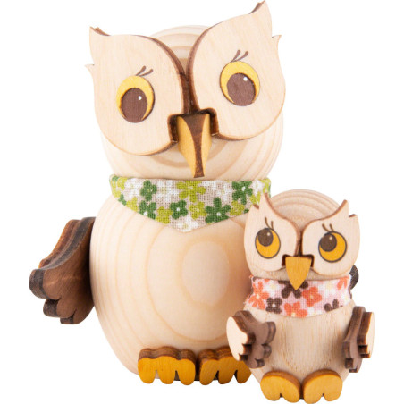 Mini Owl with Child - 7 cm / 2.8 inch