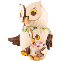 Mini-Eule mit Kind - 7 cm