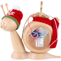 Smoker - Snail Sunny with Knitting - 16 cm / 6.3 inch