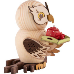 Smoker - Owl with Tea Set - 15 cm / 5.9 inch