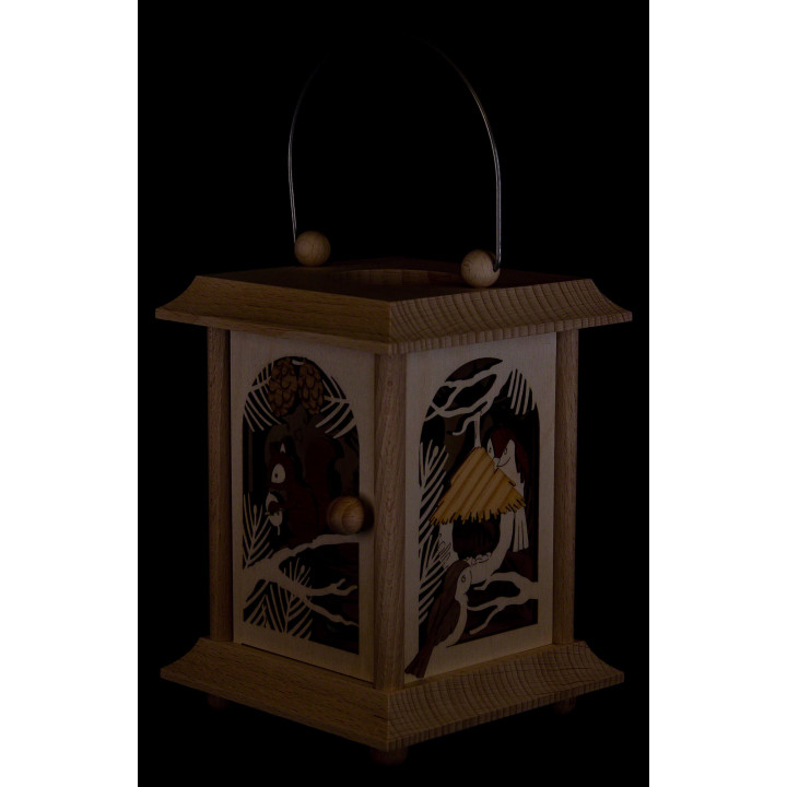 Lantern Squirrel and Birds - 24 cm / 9.4 inch
