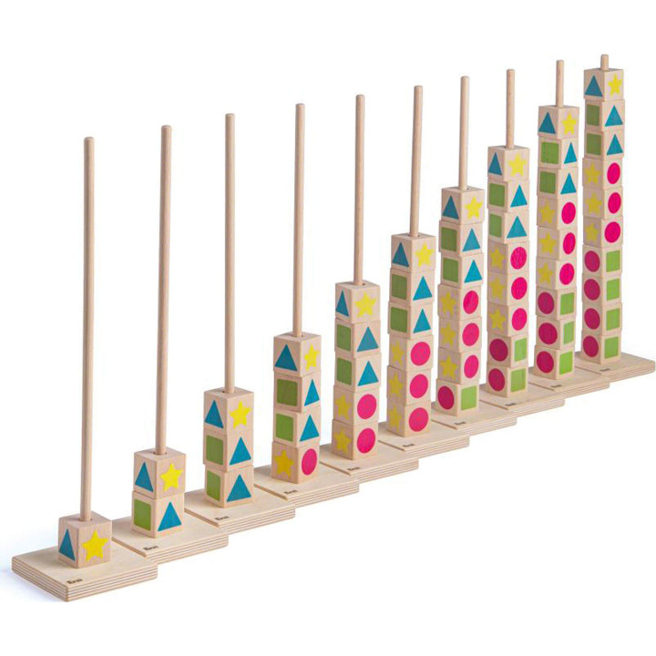 Educational Game Counting Towers - 8 cm / 3.1 inch