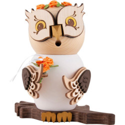 Räuchereule Braut - 15 cm
