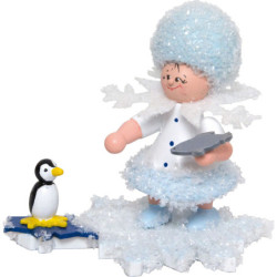 Schneeflöckchen mit Pinguin - 5 cm