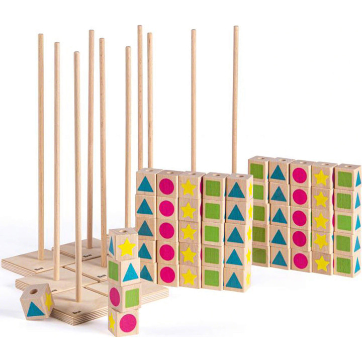 Educational Game Counting Towers - 8 cm / 3.1 inch