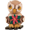 Owl Child with Christmas Flower - 4 cm / 1.6 inch
