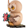 Eulenkind mit Weihnachtsstern - 4 cm
