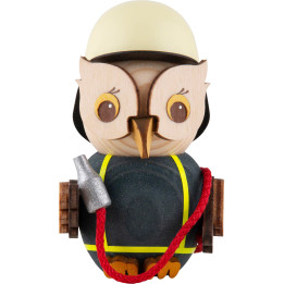 Mini Owl Fireman - 7 cm / 2.8 inch