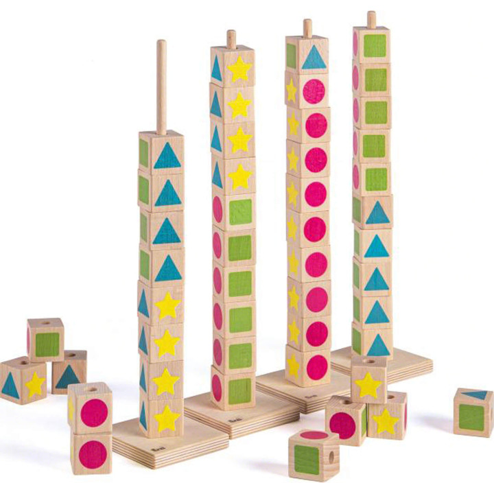 Educational Game Counting Towers - 8 cm / 3.1 inch