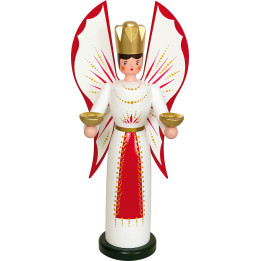 Angel for Candles - red-gold - 36 cm / 14.2 inch