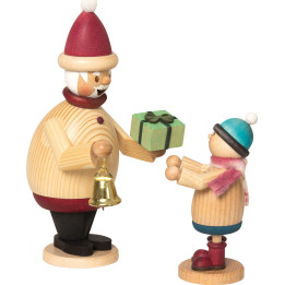 Smoker - Santa Claus Max with little Max - 16 cm / 6.3 inch