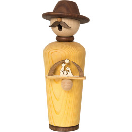 Räuchermännchen Meisterstück mit Schwibbogen - 17 cm