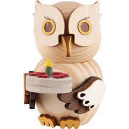 Mini-Eule mit Torte - 7 cm