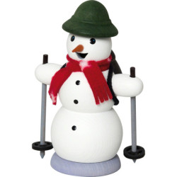 Räuchermännchen Schneemann Schneewanderer - 13 cm
