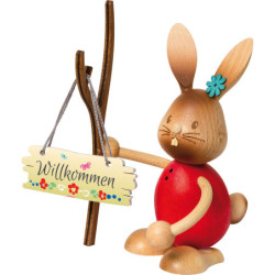 Snubby Bunny "Willkommen" ("Welcome") - 12 cm / 4.7 inch
