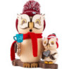 Räuchereule Weihnachtsmarktbesuch mit Kind - 15 cm