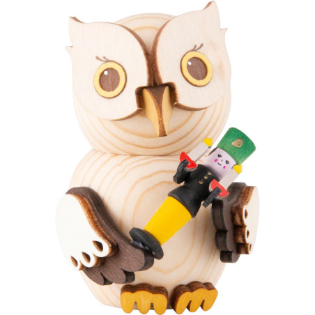 Mini Owl with Miner - 7 cm / 2.8 inch