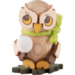 Owl Child with Snowball - 4 cm / 1.6 inch