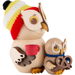 Mini Owl Christmas Market Visit - 7 cm / 2.8 inch