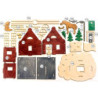 Bastelset Spardose Schwedenhaus - 14 cm