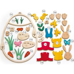 Bastelset Fensterbild Hasenschaukel - 25 cm