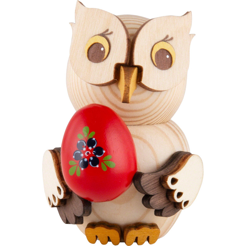 Mini Owl with Easter Egg - 7 cm / 2.8 inch