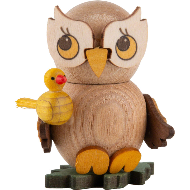Eulenkind mit Vogel - 4 cm