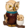 Smoker - Owl with Baby - 15 cm / 5.9 inch