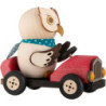 Mini Owl in Red Speedster - 7 cm / 2.8 inch