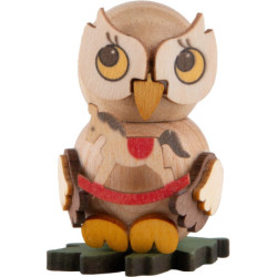 Owl Child with Rocking Horse - 4 cm / 1.6 inch
