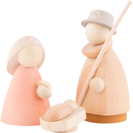 Die heilige Familie lasiert - klein - 7 cm